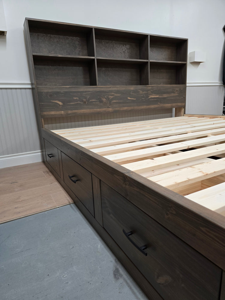 Bookcase Headboard Bed