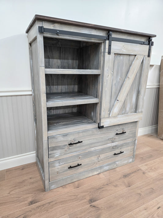 Sliding Barn Door Dresser