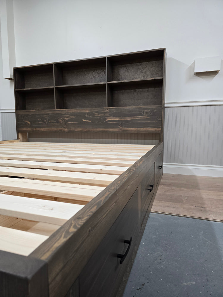 Bookcase Headboard Bed